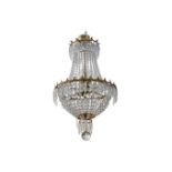 A 20th Century French gilt metal four light chandelier