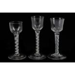 Three 18th Century drinking glasses