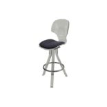 A contemporary clear perspex bar stool