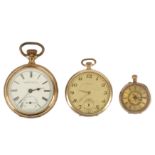 A 9ct gold ladies fob watch