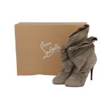 Christian Louboutin Grey Suede Boots - Size 41