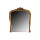 A Victorian style gilt framed overmantle mirror