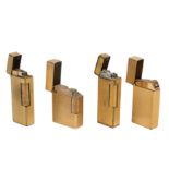 Two gold plated Dunhill lighters