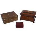 A mid Victorian walnut sewing box