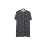 Saint Laurent Monochrome Heart Shift Dress - Size 42