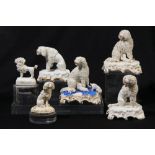 A Staffordshire porcelain poodle, by Samuel Alcock