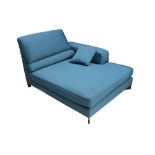A contemporary Frigerio blue chaise lounge