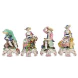 A group of 19th Century porcelain figures modelled as the four seasons,