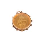 A George III full guinea pendant