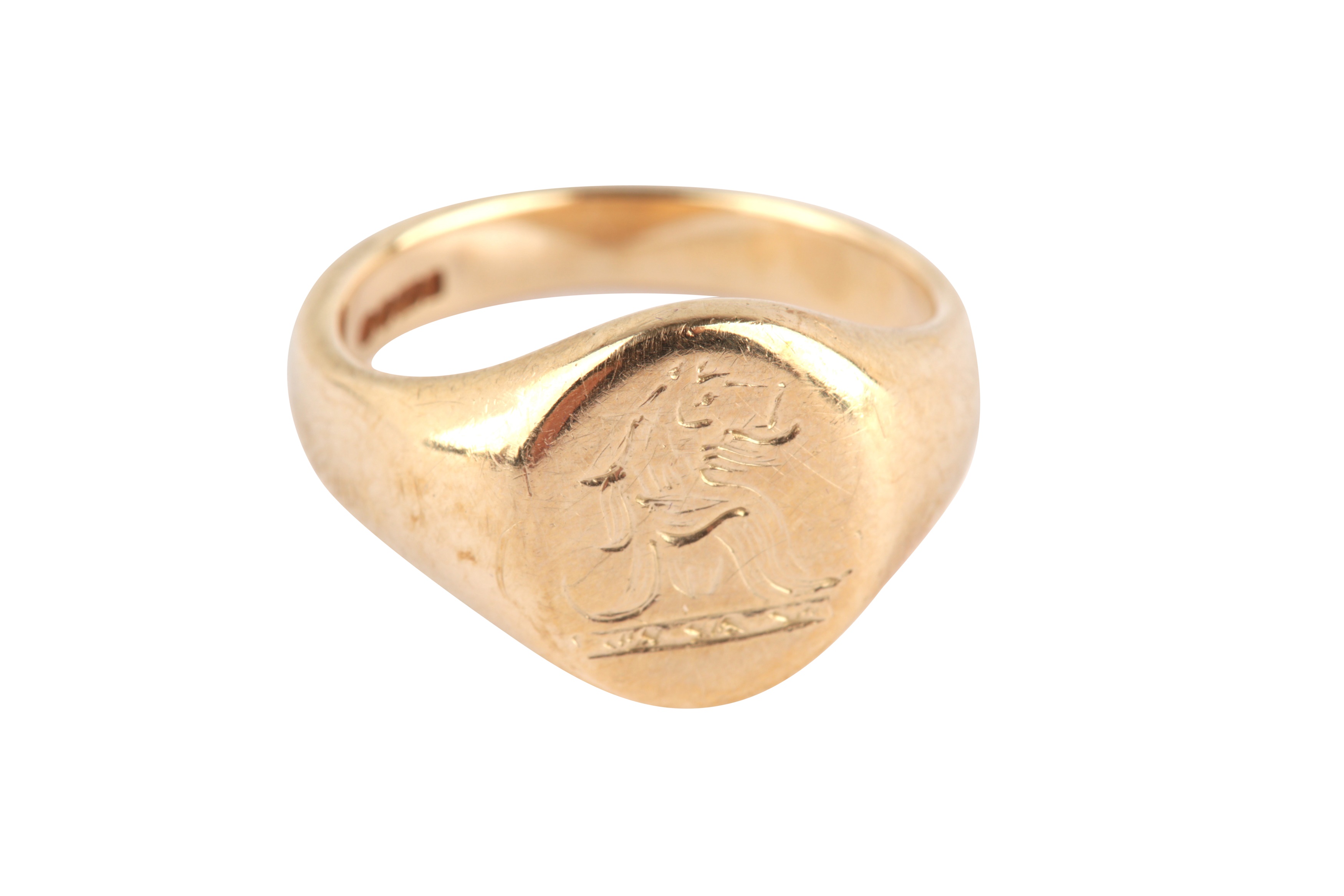 A 9 carat gold signet ring - Image 2 of 2