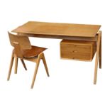 Robin Day for Hille, a 'Hillestak' sapele mahogany and beech desk