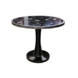A contemporary DK Home black lacquered and mother or pearl inlaid table