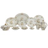 A Limoges (Bernardaud) porcelain gilt ivory-ground dinner & dessert service