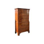 A George III mahogany chest on chest