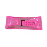 Fendi Pink Leather Perforated Waist Belt - size 75