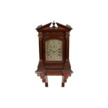 A late 19th / early 20th century Scottish triple fusee eight bell Westminster chiming bracket clock