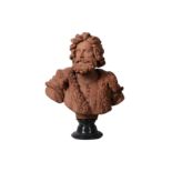 A LATE 17TH / EARLY 18TH CENTURY SOUTH NETHERLANDISH TERRACOTTA BUST OF A BEARDED MAN