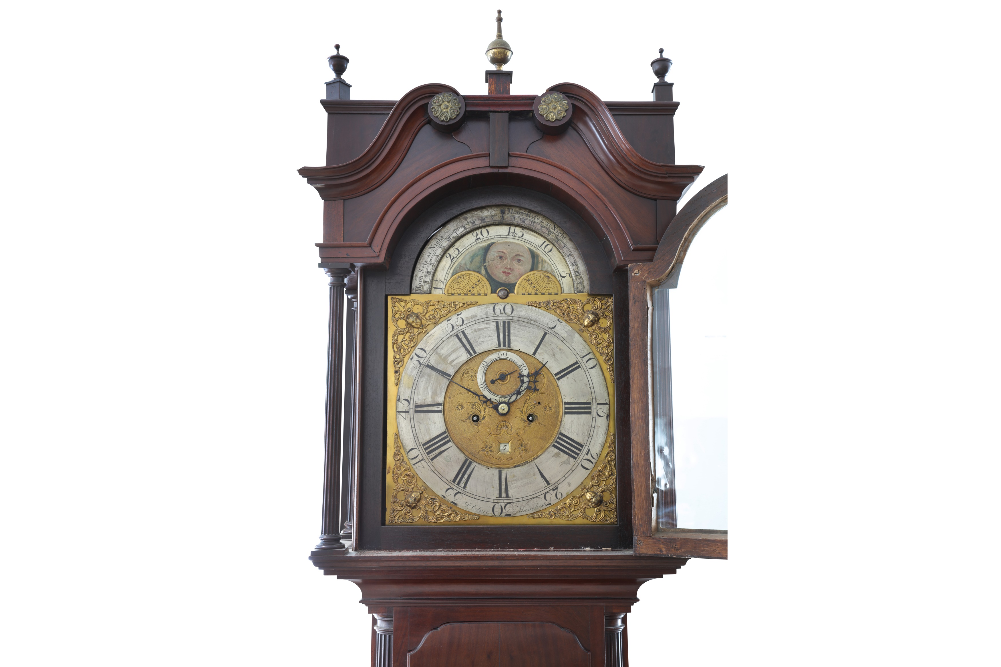 A LATE 18TH CENTURY ENGLISH MAHOGANY LONGCASE CLOCK BY PETER CLARE OF MANCHESTER - Image 2 of 2