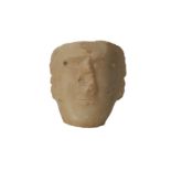 A SOUTH ARABIAN ALABASTER HEAD OF A MAN, CIRCA 1ST CENTURY B.C.- 1ST CENTURY A.D.