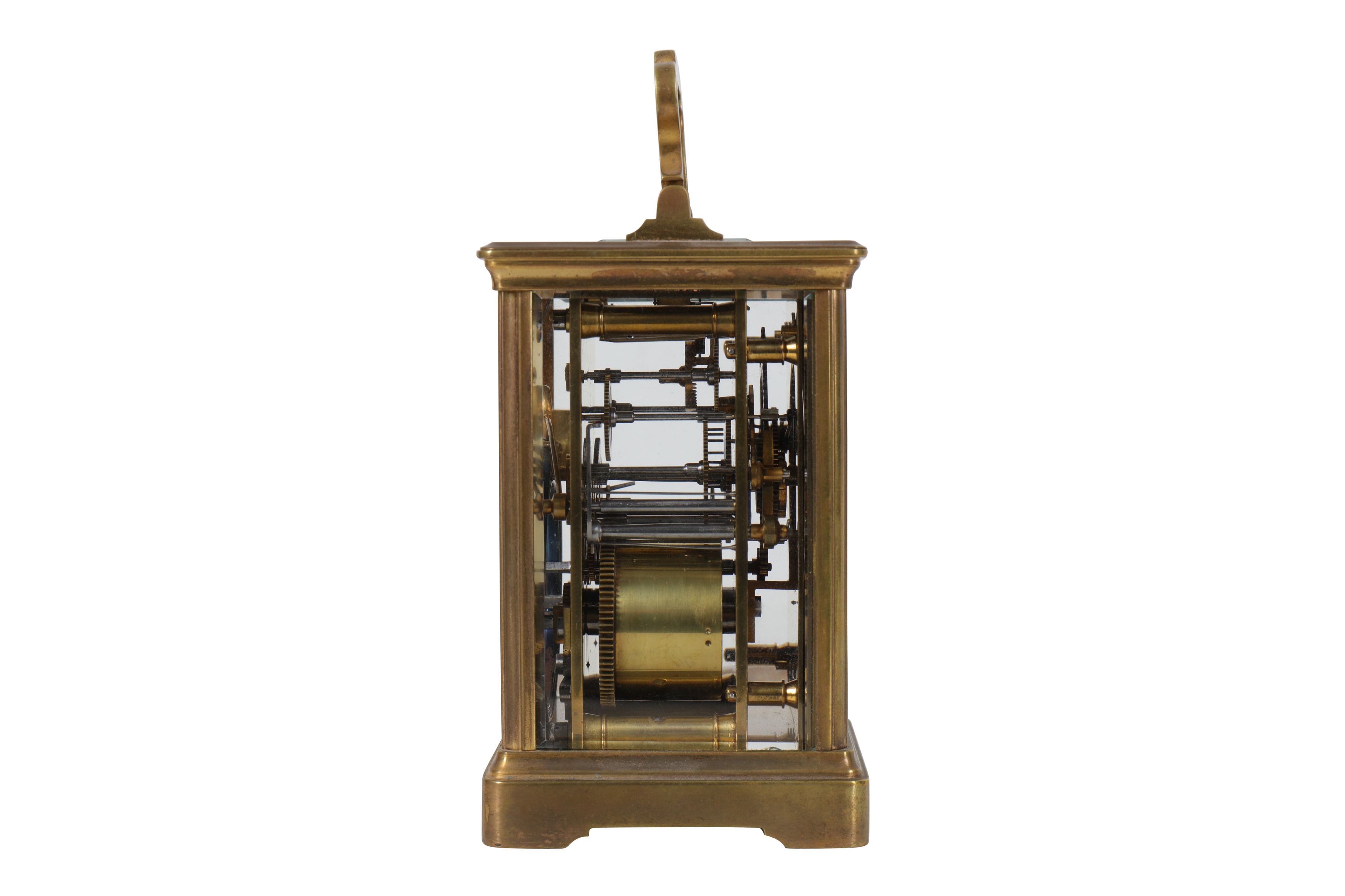 A LATE 19TH CENTURY FRENCH BRASS CARRIAGE CLOCK - Image 5 of 6