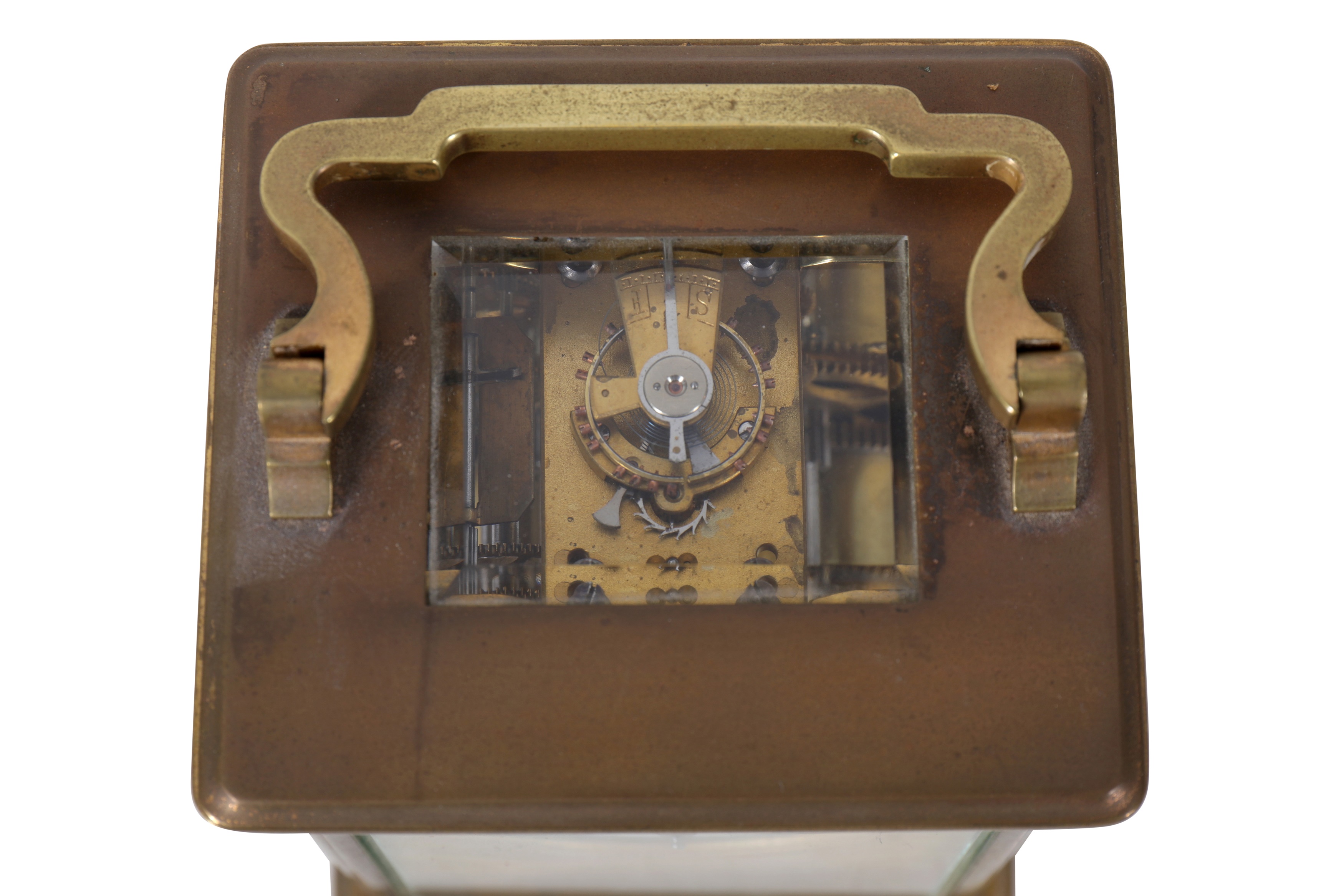 A LATE 19TH CENTURY FRENCH BRASS CARRIAGE CLOCK - Image 6 of 6