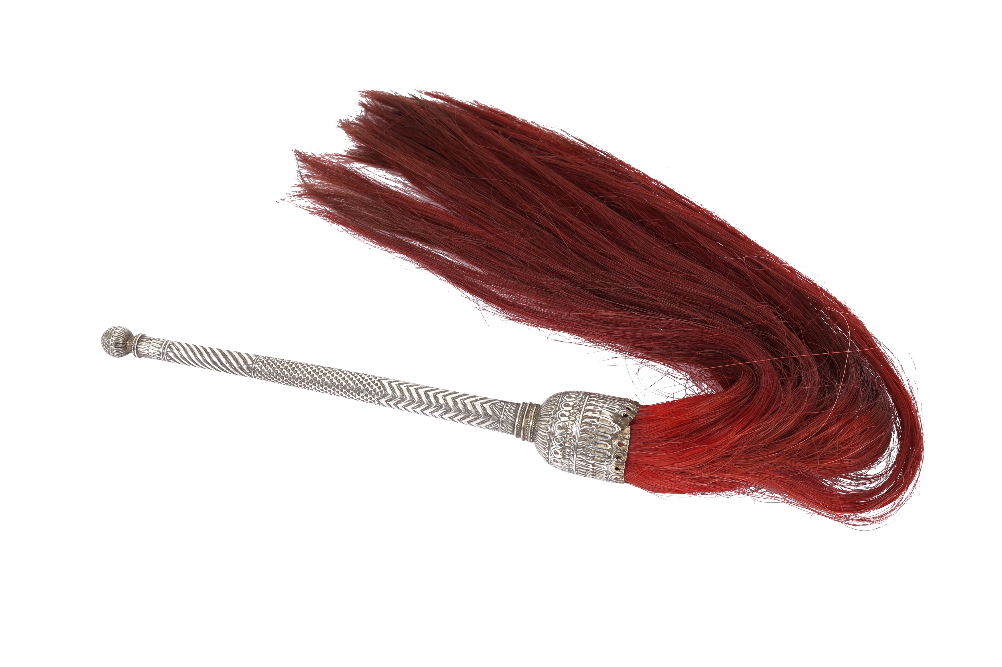 A FLY WHISK WITH SILVER HANDLE - Image 3 of 3