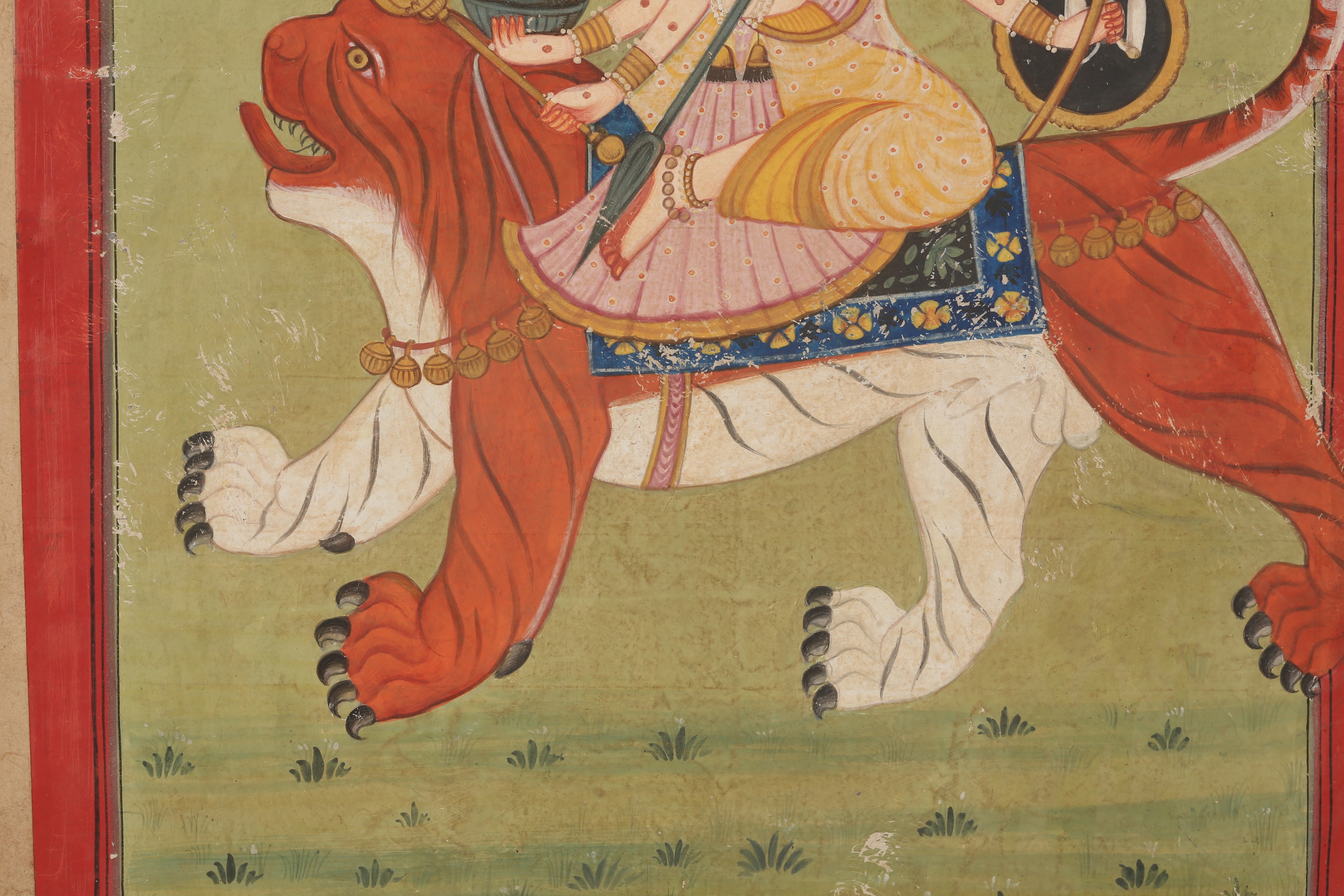 THE HINDU GODDESS DURGA SEATED ON HER MOUNT (VAHANA) - Image 4 of 5