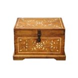 λ A CLEAR HARDWOOD IVORY AND BONE-INLAID CHEST