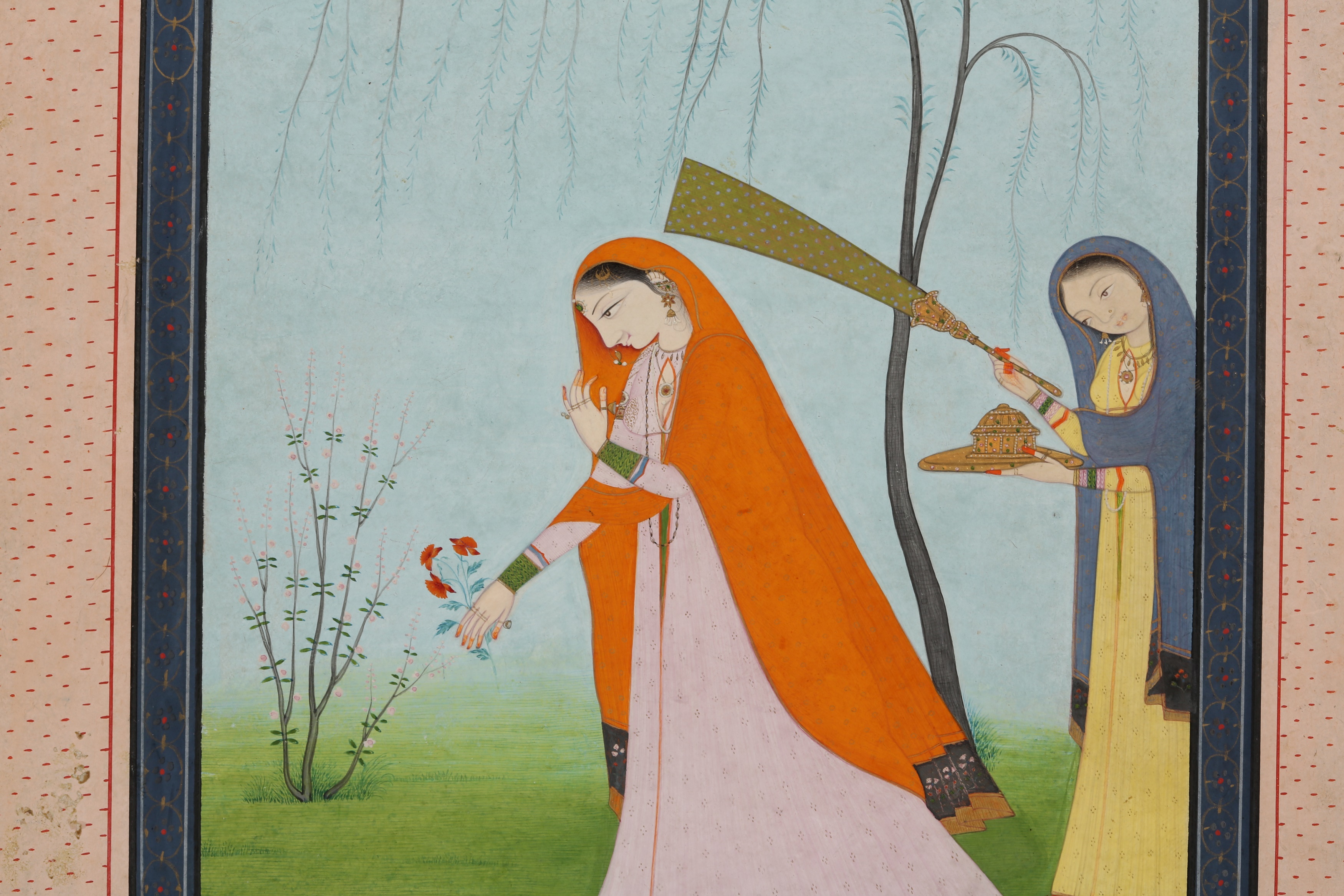 A PADMINI NAYIKA WITH A BOUQUET OF FLOWERS - Image 3 of 5