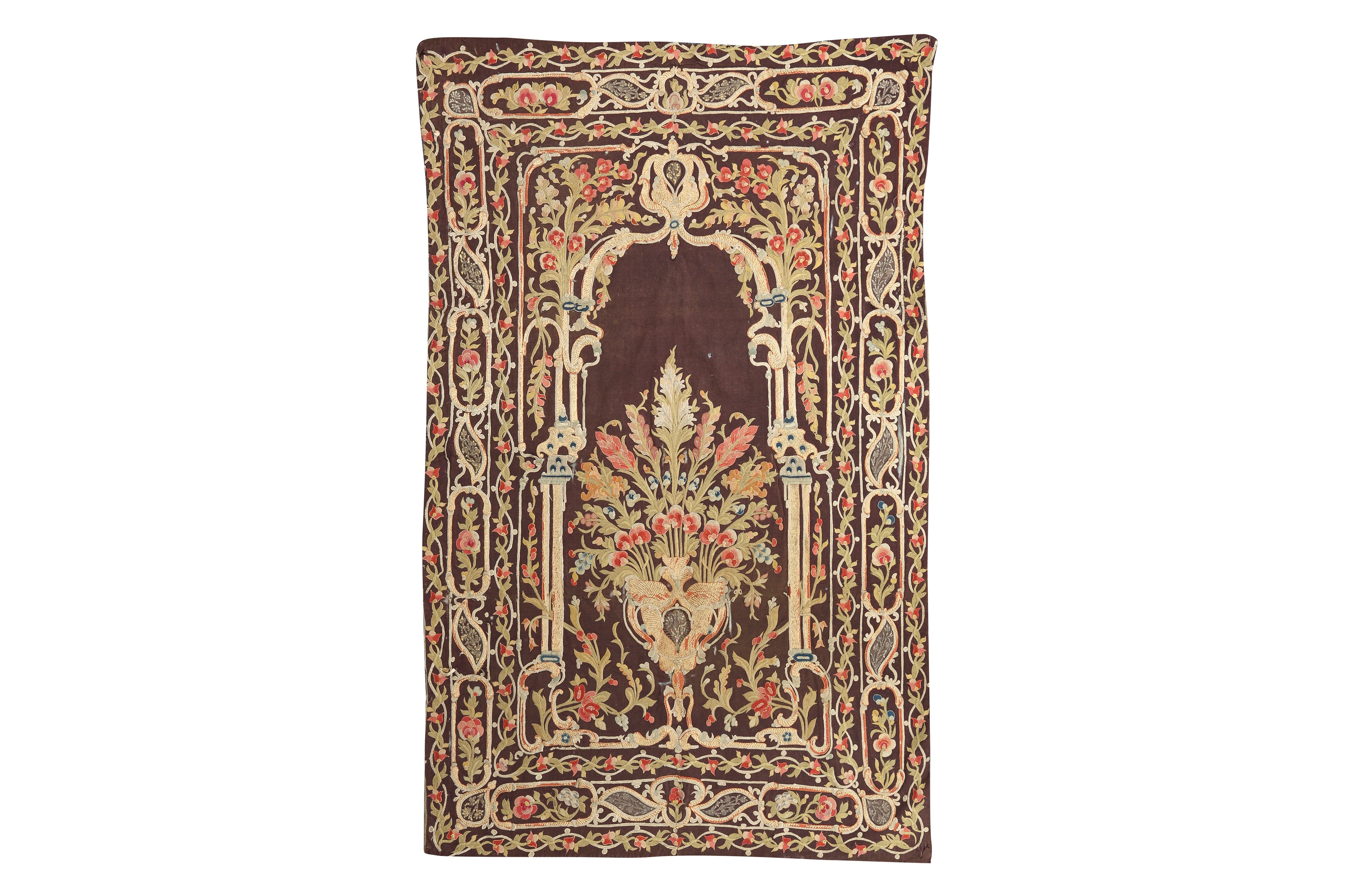 AN EMBROIDERED BANJA LUKA OTTOMAN HANGING AND TWO OTTOMAN PANELS - Image 5 of 8