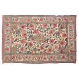 AN INDO-PERSIAN KALAMKARI CHILD’S QUILTED COT COVER