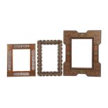 λ THREE WOODEN FRAMES