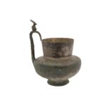 A HIGH TIN WINE MUG (MASHRABEH)