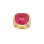 A pink tourmaline and diamond dress ring, by Boodles