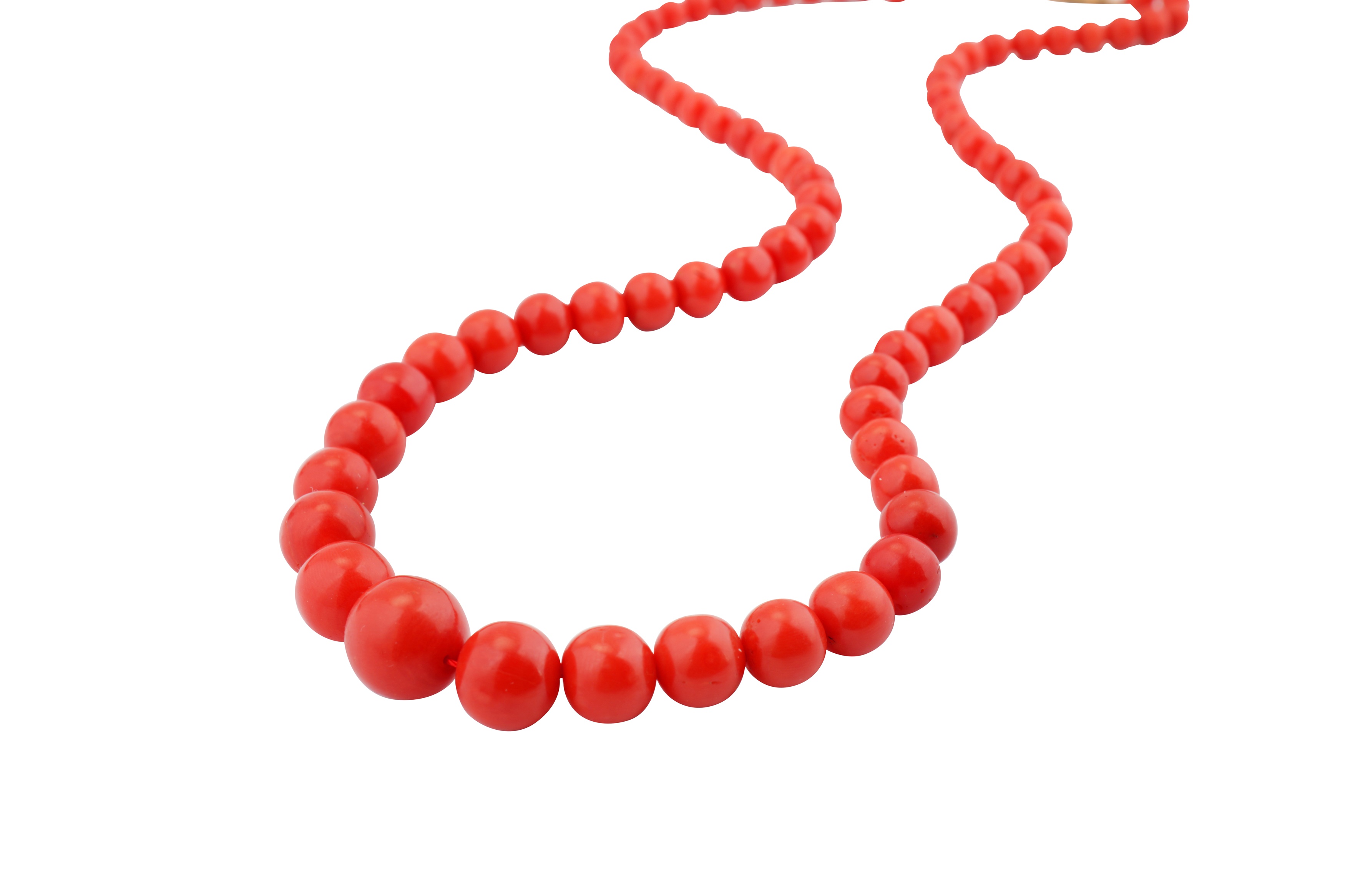 λ Two coral bead necklaces - Image 3 of 6