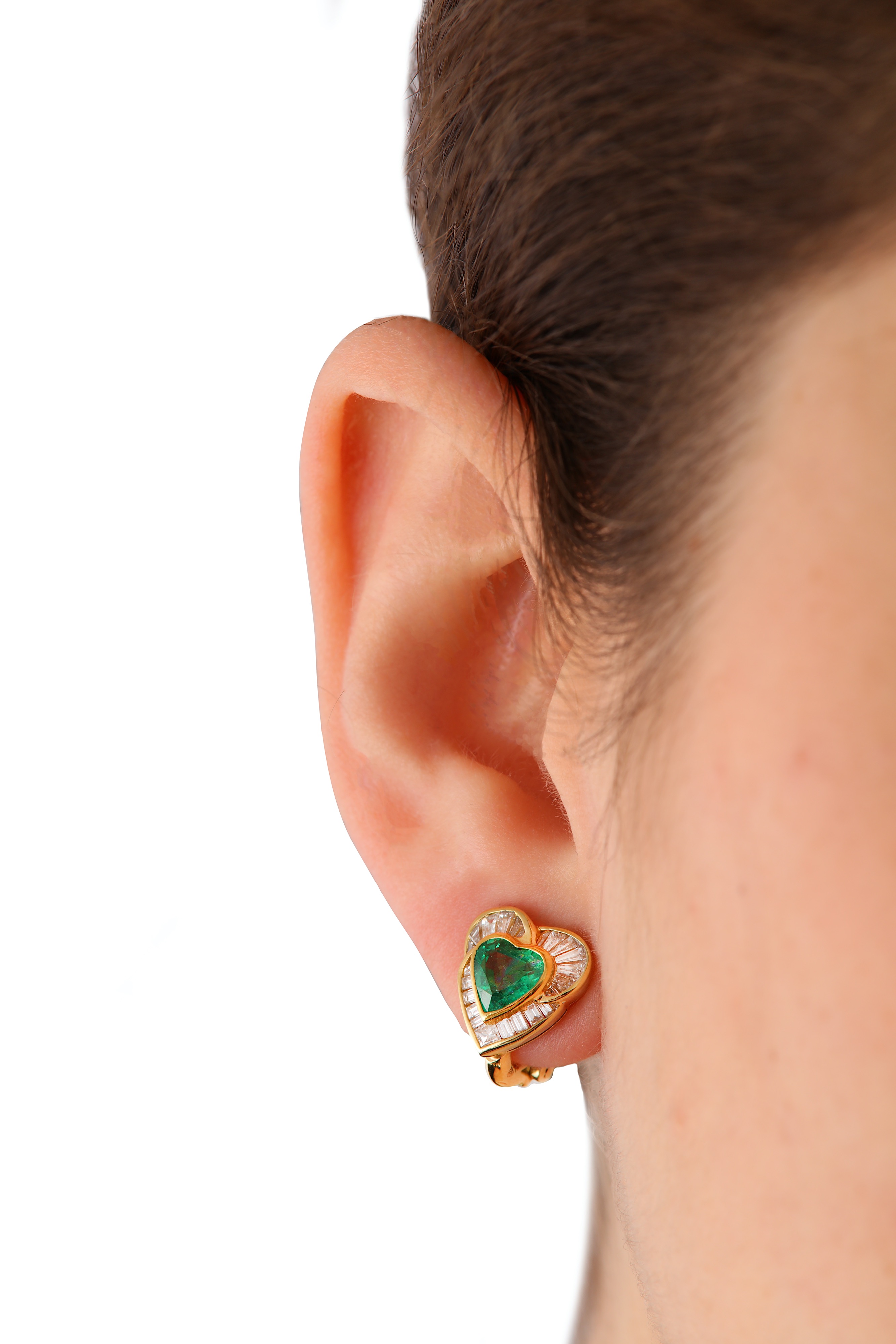 A pair of emerald and diamond earclips, by H. Stern - Image 5 of 5