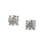 A pair of diamond earstuds