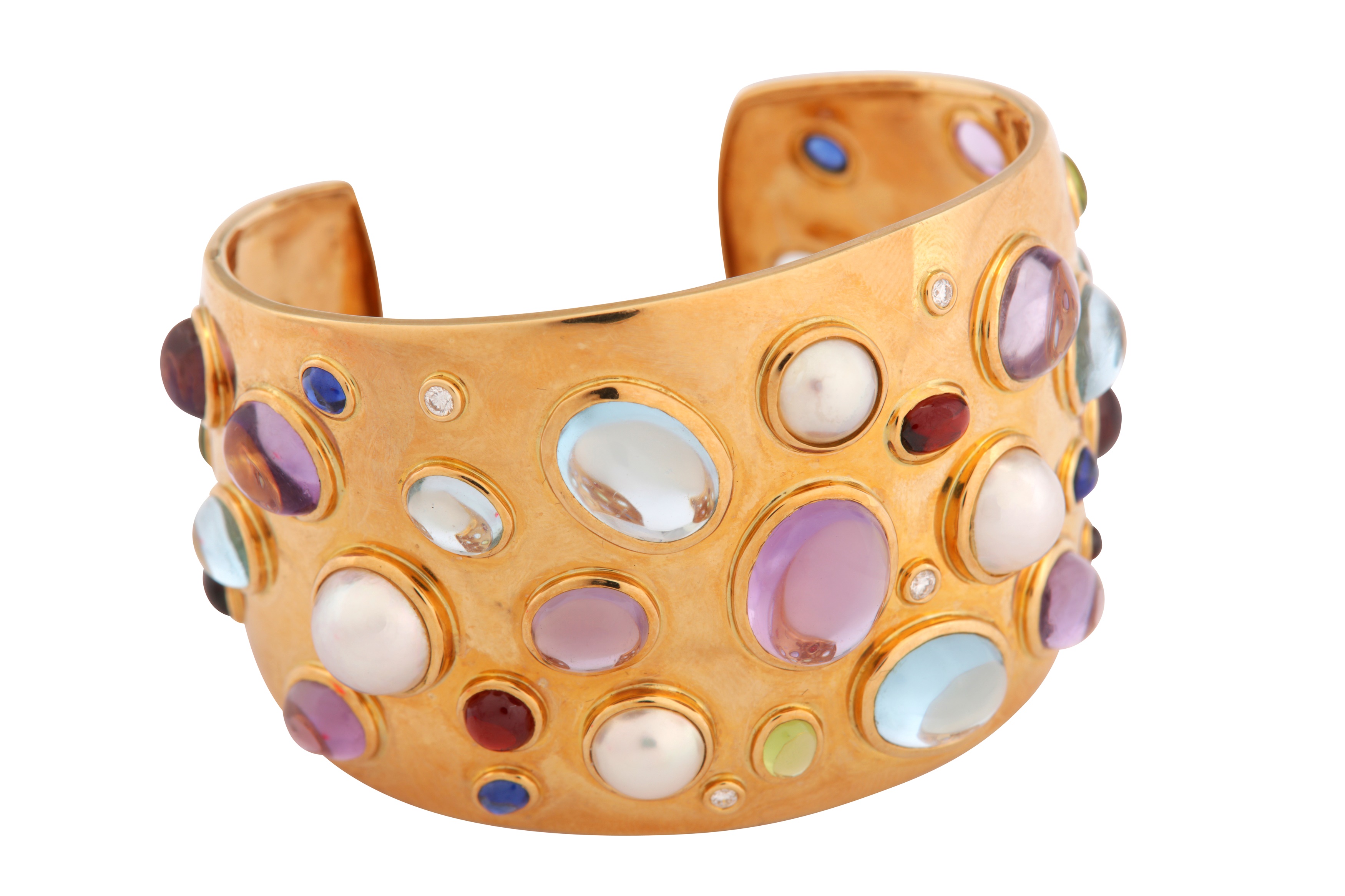A gold and gem-set cuff, by Kiki McDonough - Image 2 of 3