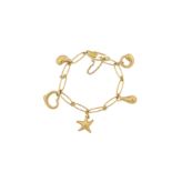 A charm bracelet, by Elsa Peretti for Tiffany & Co.