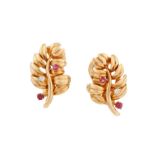 A pair of earclips, by Boucheron, circa 1959