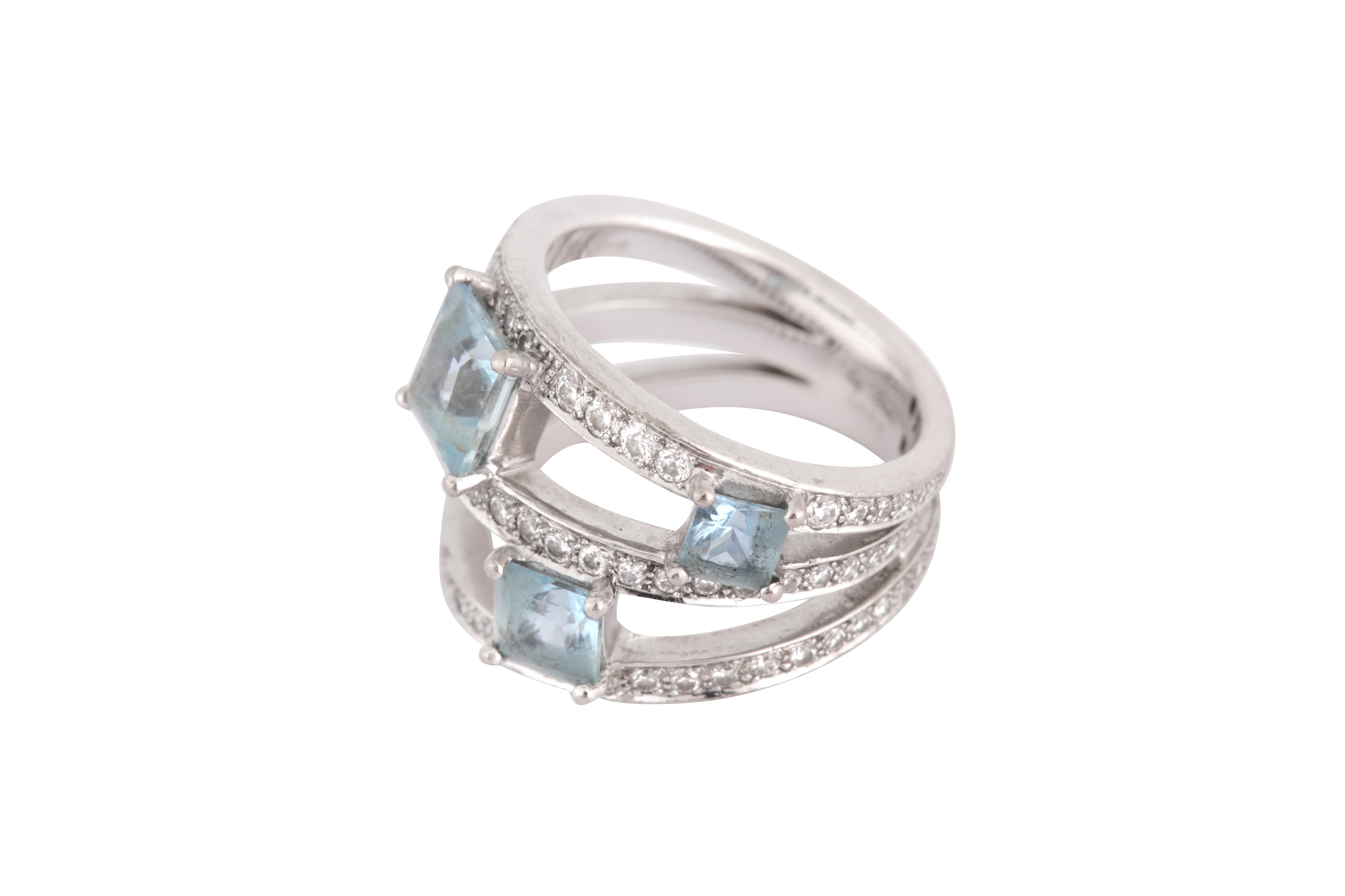 An aquamarine and diamond ring, retailed by Ritz Fine Jewellery - Image 2 of 4