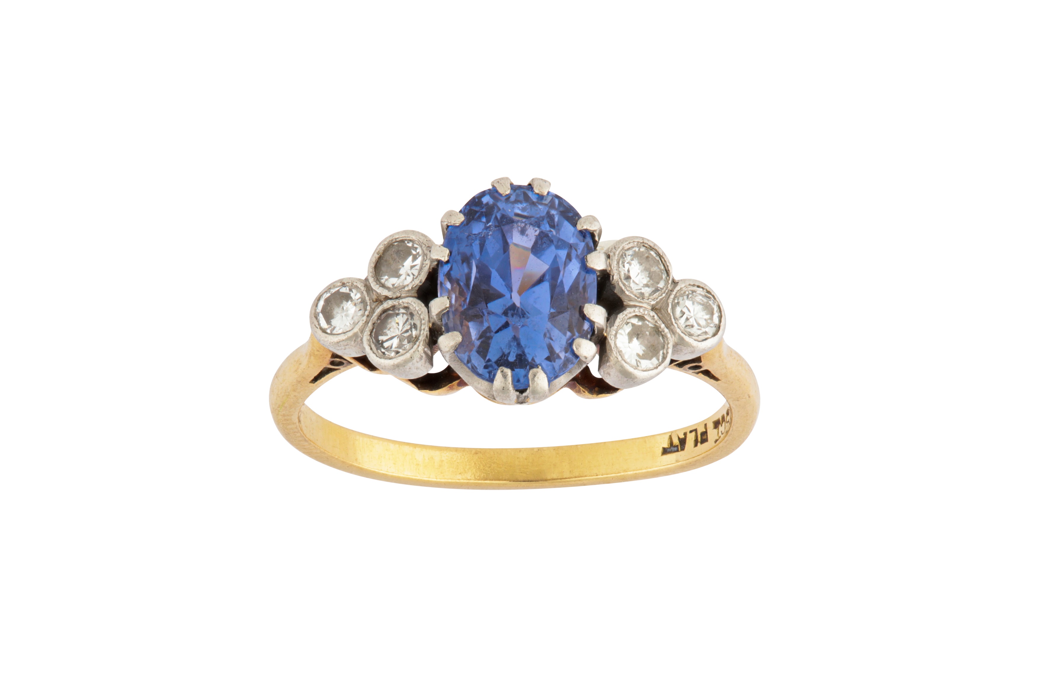 A sapphire and diamond ring