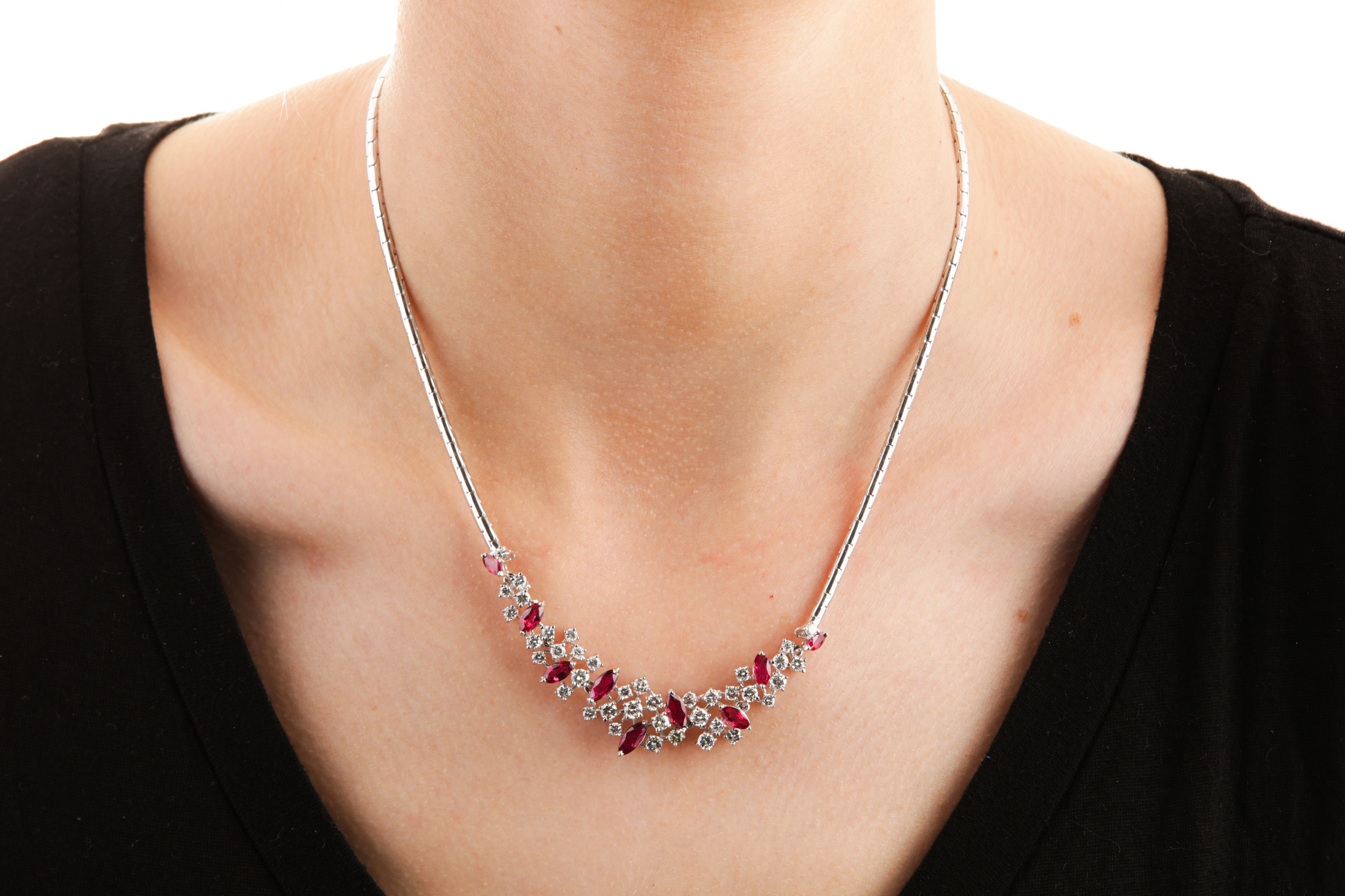 A ruby and diamond necklace - Image 3 of 3