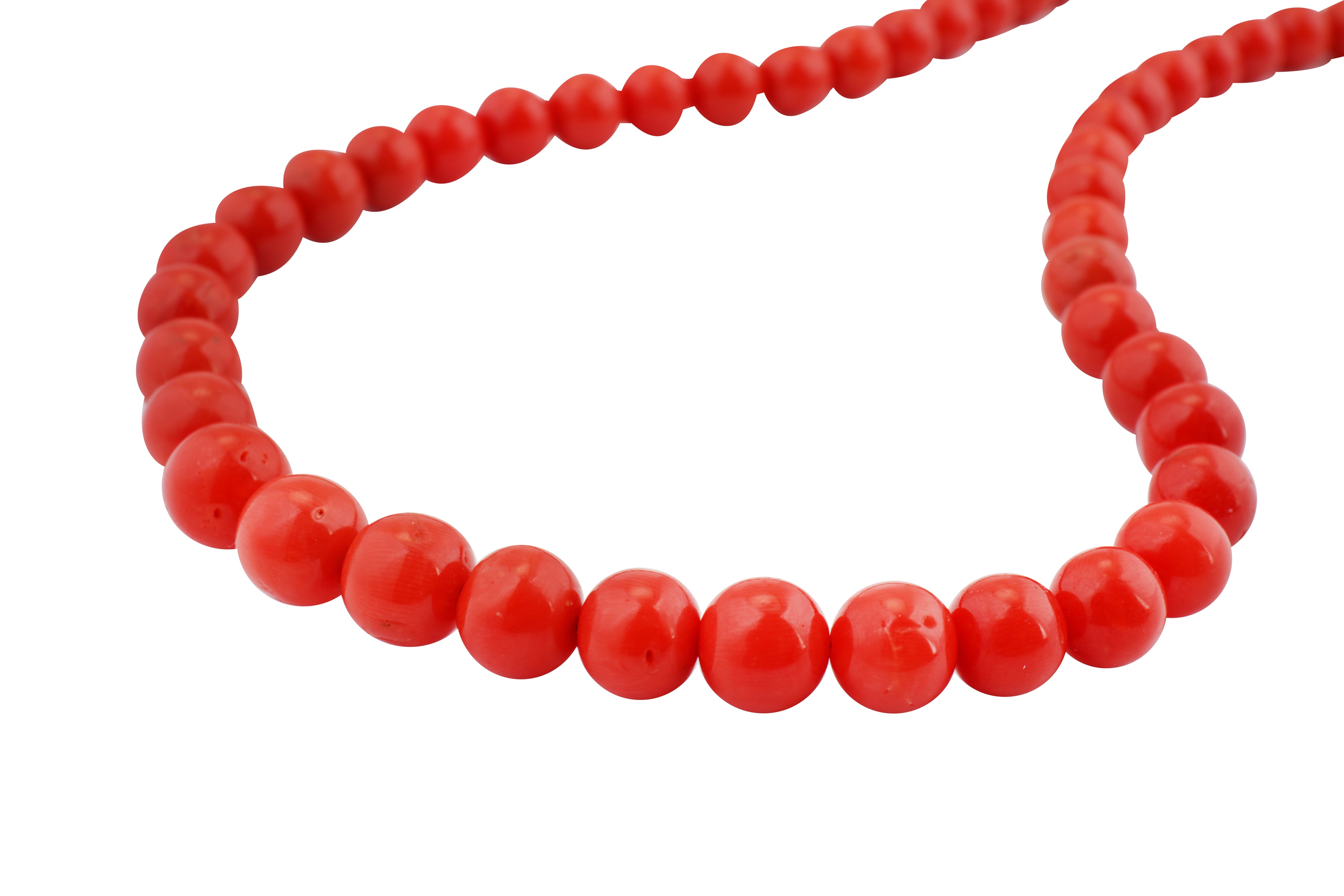 λ Two coral bead necklaces - Image 5 of 6