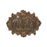 A LATE 19TH CENTURY ENGLISH BRASS BOXING BUCKLE