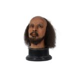 AN EARLY 20TH CENTURY WAX HEAD OF WILLIAM SHAKESPEARE