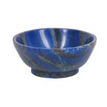 A CARVED LAPIS LAZULI BOWL