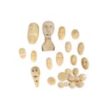 A COLLECTION OF 20TH CENTURY INUIT MARINE IVORY PIECES