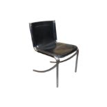 UNKNOWN: A single chromed tubular steel desk chair,