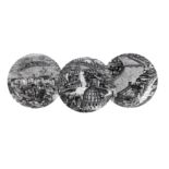 PIERO FORNASETTI, ITALY, (1913-1988): 'CITTA D'ITALIA' four plates, 1980’s (designed 1950’s)